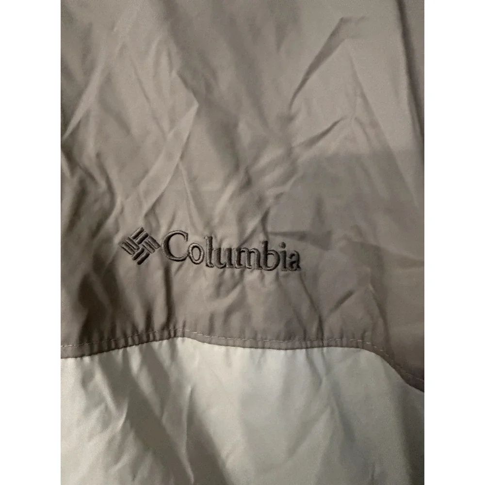 Columbia Windbreaker With Hood Full Zip Two Gray Colors, Size 5XT